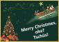 Mobile Preview: Grußkarte Weihnachten "Merry Christmes, oke?" gefalzt auf DIN A6 quer Format: 296 x 105