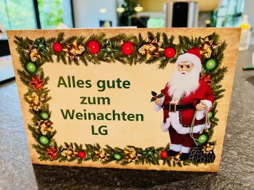 Grußkarte "Weihnachten - Alles gute zum Weinachten"  gefalzt auf DIN A6 quer Format: 296 x 105
