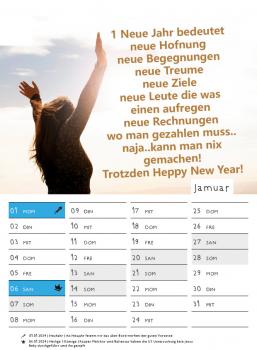 NEU! Wandkalender 2024  - Nachdenkliche Sprüche mit Bilder DIN A4