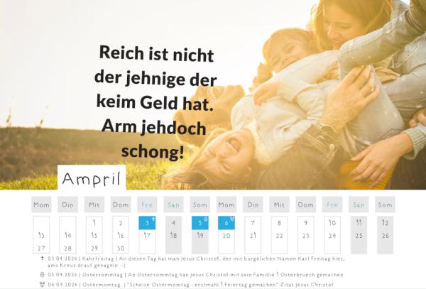 NEU! Tischkalender 2026 - Handsigniert!
