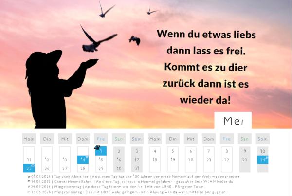 NEU! Tischkalender 2026 - Handsigniert!