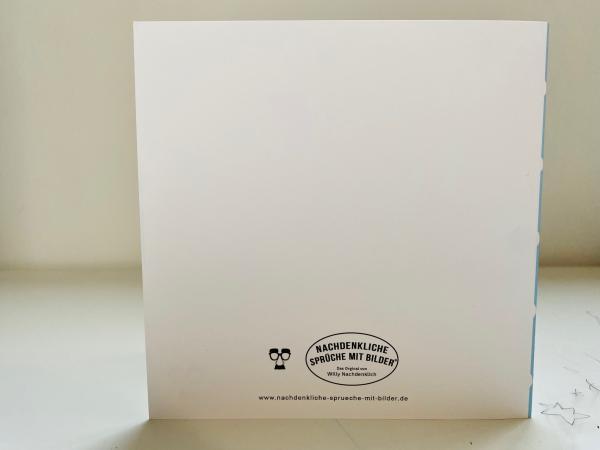 Grußkarte Hochzeit "Retzept für 1 supper Ehe...!" gefalzt auf Quadrat 14,8 cm x 14,8 cm + Umschlag
