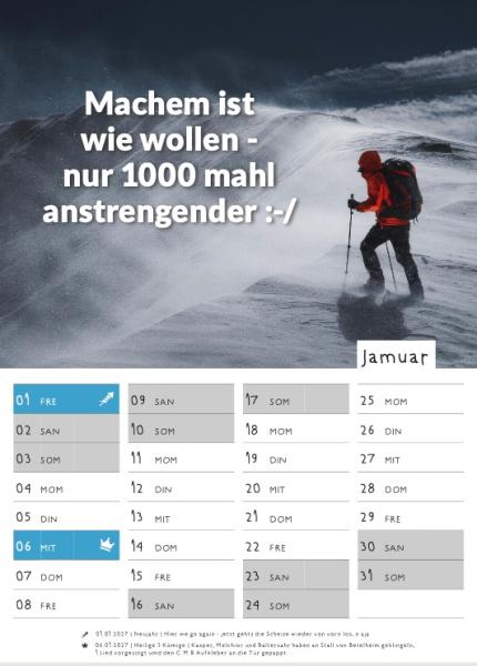 NEU!! Wandkalender 2027  - Handsigniert!