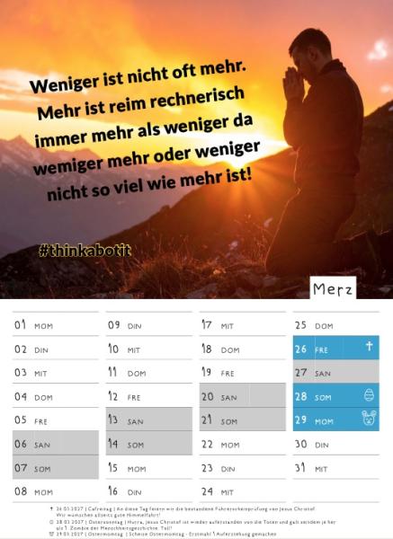 NEU!! Wandkalender 2027  - Handsigniert!