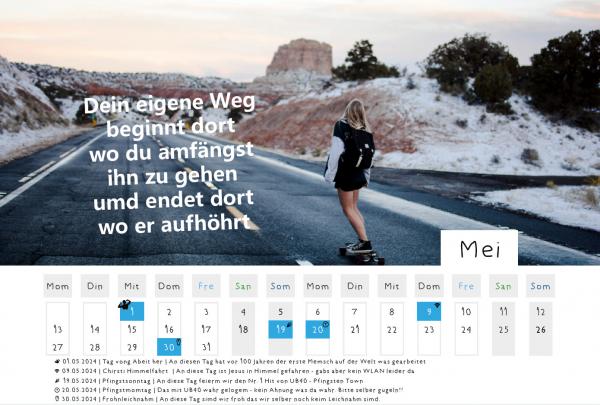 NEU! Tischkalender 2024  - Nachdenkliche Sprüche mit Bilder DIN A5