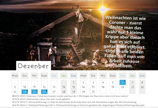 NEU! Tischkalender 2024  - Nachdenkliche Sprüche mit Bilder DIN A5